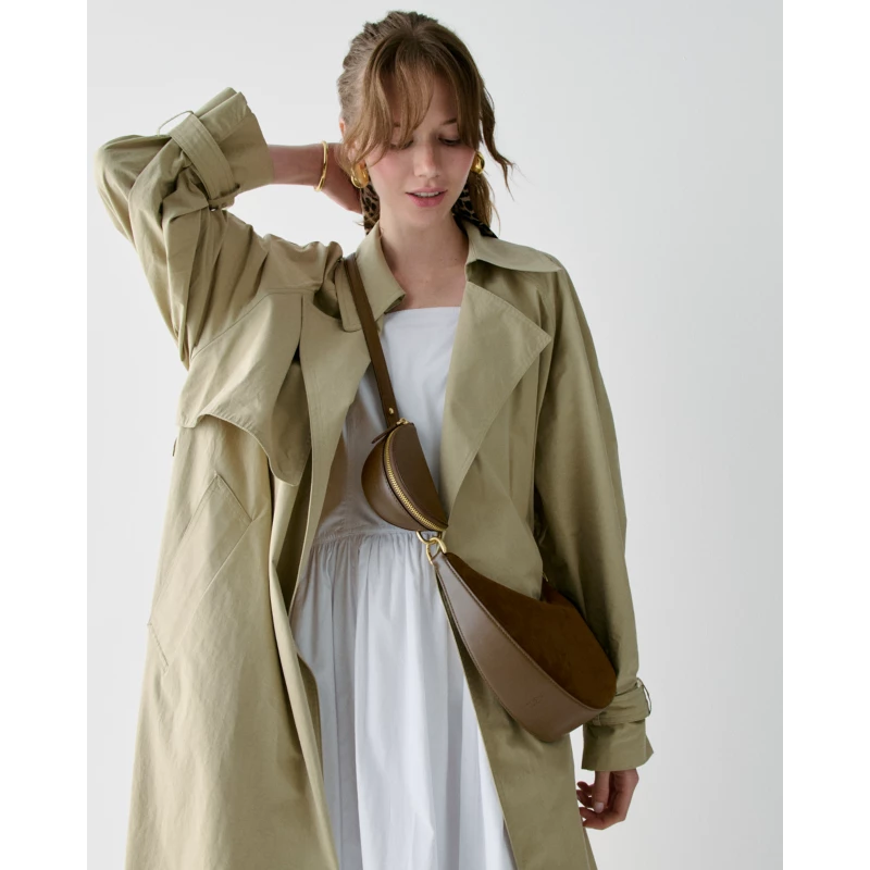 Kate Spade Duo Suede Mini Shoulder Bag Pale Sapphirine blue pastel suede