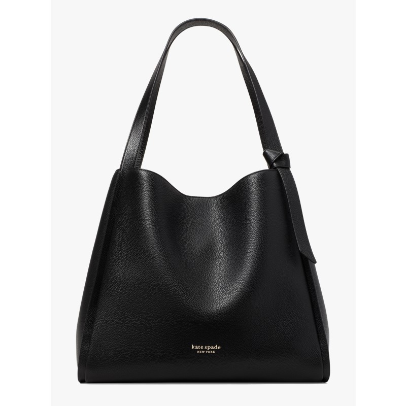Kate Spade Margot large shoulder bag black leather structured 2024