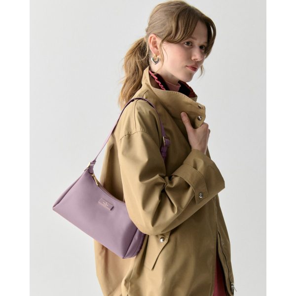 Kate Spade Carter Nylon Shoulder Bag Lavender Smoke