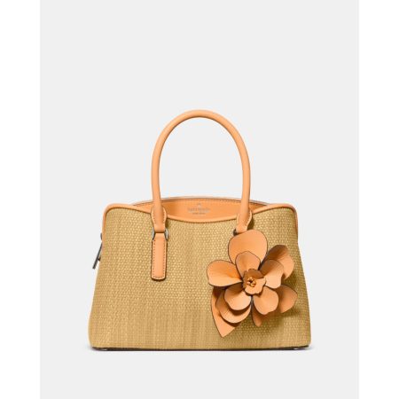 Kate Spade Thompson Street Straw Small Satchel Bag With Charm