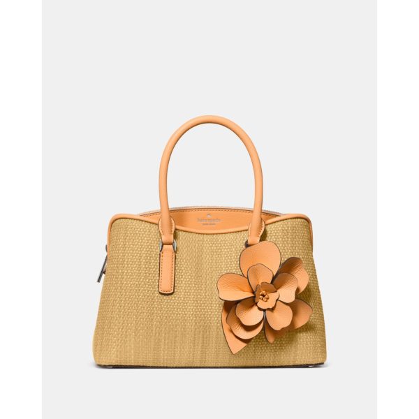 Kate Spade Thompson Street Straw Small Satchel Bag With Charm