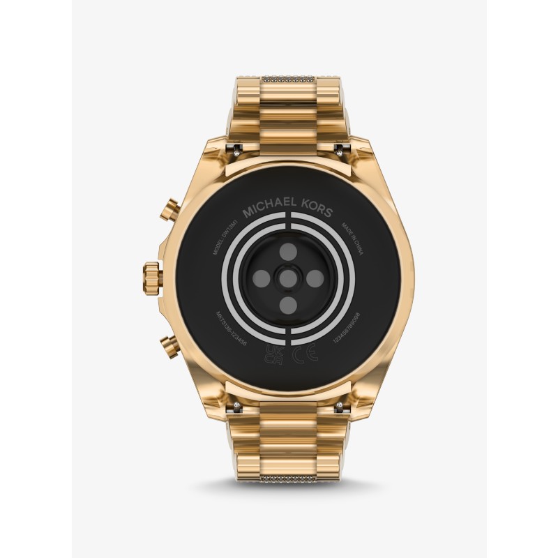 Michael Kors Access Gen 6 Bradshaw smartwatch gold tone crystals women