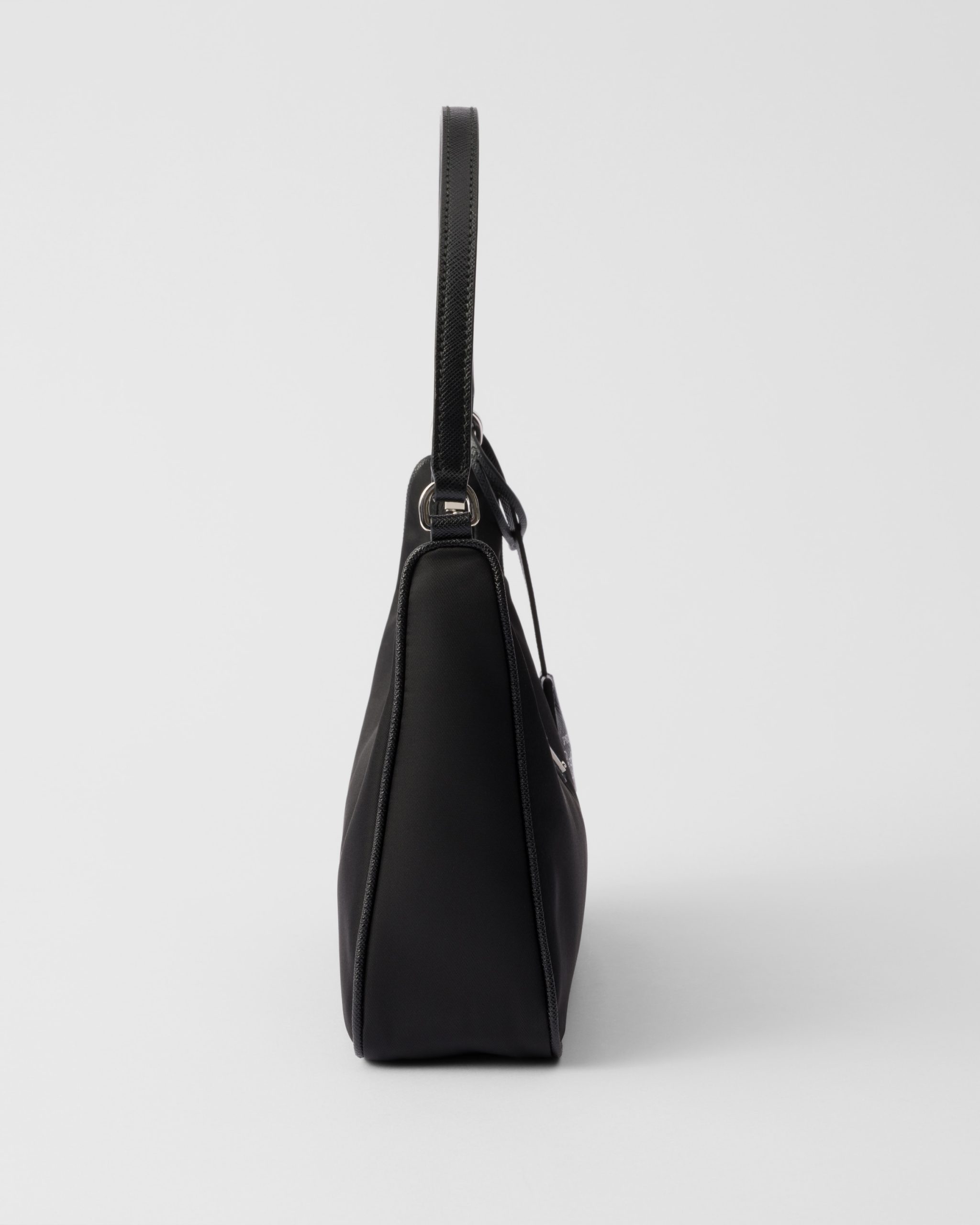 Prada Re-Edition 2005 mini nylon black shoulder bag gold triangle logo 2024