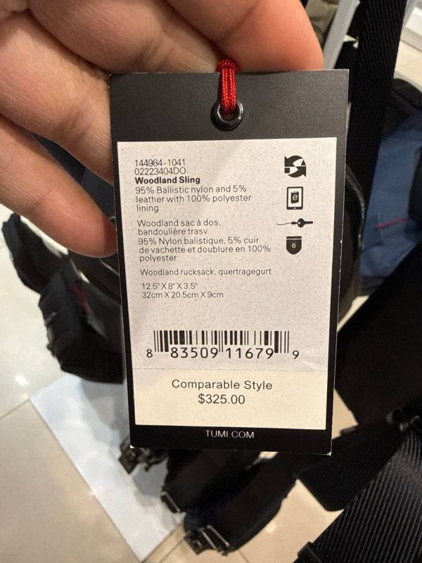 Tumi Woodland Sling Bag 2 In 1 Black - Preorder