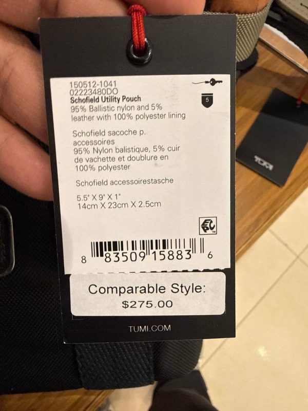 Tumi Schofield Utility Pouch Black - Preorder