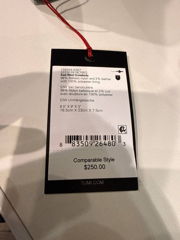 Tumi East West Crossbody Grey - Preorder