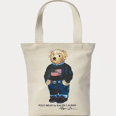 Ralph Lauren Polo Bear Cotton Canvas Tote Natural - Preorder