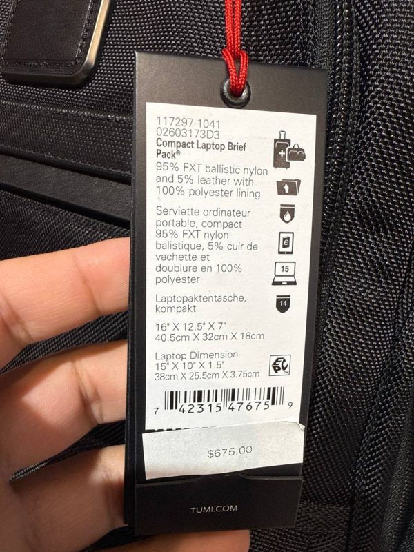 TUMI Compact Laptop Brief Pack 1041 - Preorder