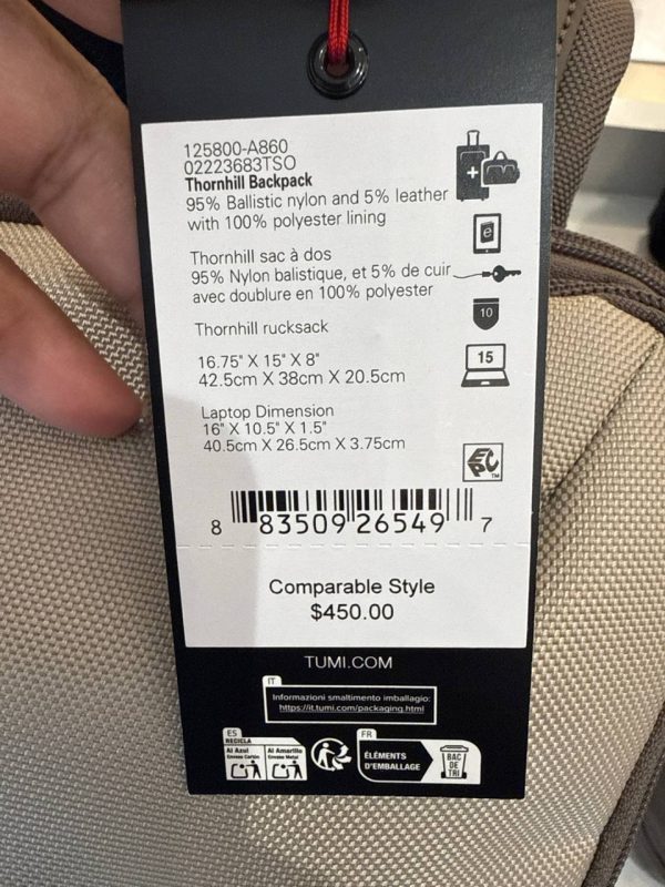TUMI Thornhill Backpack A860 - Preorder