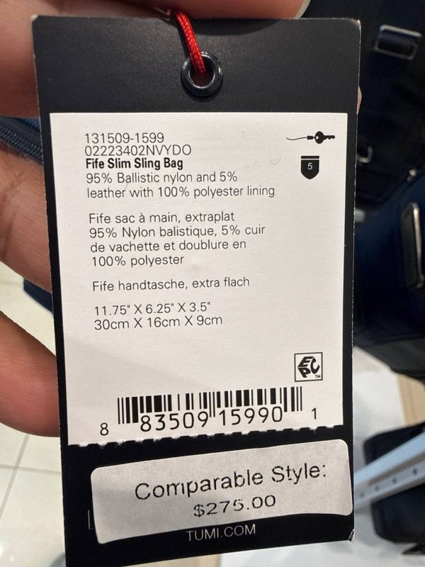 TUMI Fife Slim Sling Bag 1599 - Preorder