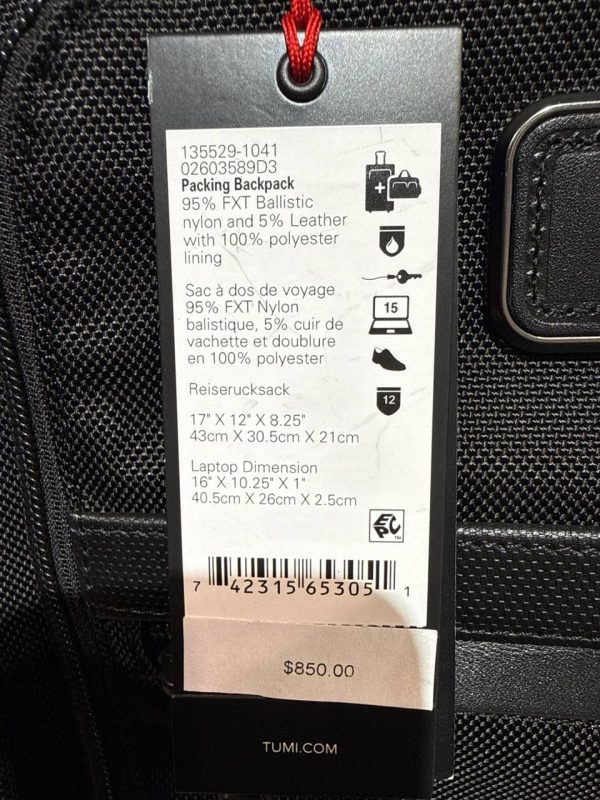 TUMI Packing Backpack 1041 - Preorder