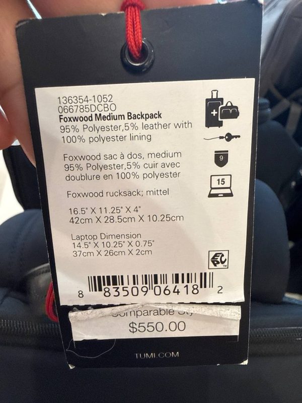 TUMI Foxwood Medium Backpack 1052 - Preorder