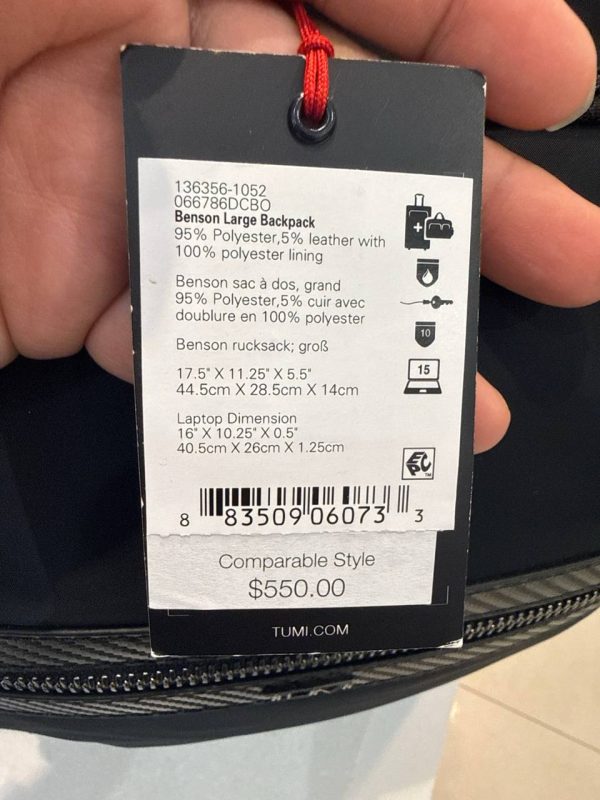 TUMI Benson Large Backpack 1052 - Preorder
