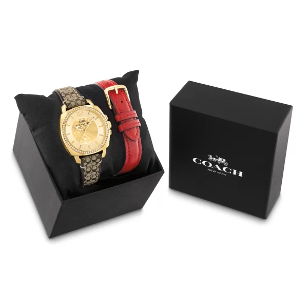 Coach Boyfriend Women's Watch & Interchangeable Strap Gift Set, 34mm - Preorder