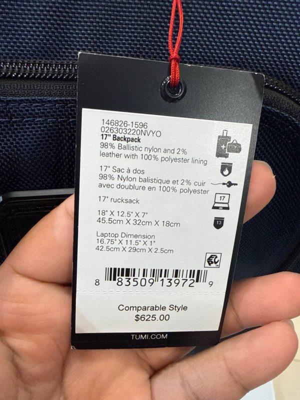 TUMI 17" Backpack 1596 - Preorder