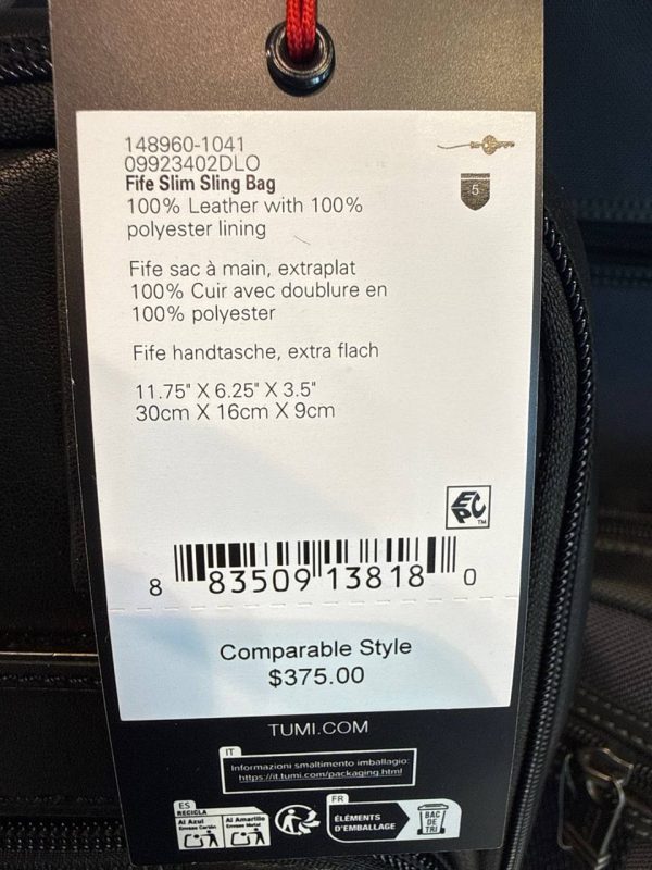 TUMI Fife Slim Sling Bag 1041 - Preorder