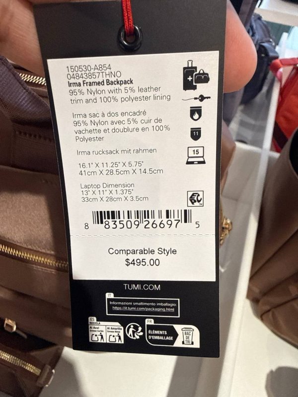 TUMI irma Framed Backpack A854 - Preorder
