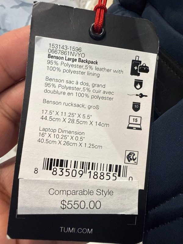 TUMI Benson Large Backpack 1596 - Preorder