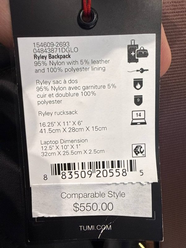 TUMI Ryley Backpack 2693 - Preorder