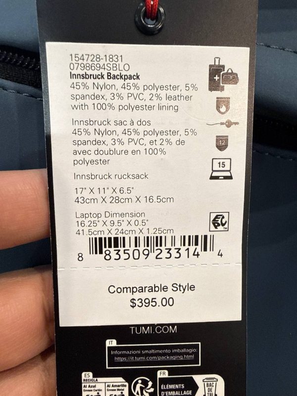 TUMI Innsbruck Backpack 1831 - Preorder