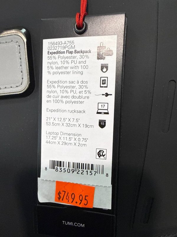 TUMI Expedition Flap Backpack A755 - Preorder