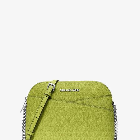 Michael Kors Jet Set Travel Medium Logo Dome Crossbody Bag