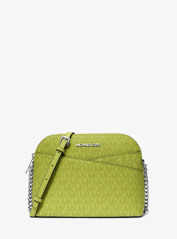 Michael Kors Jet Set Travel Medium Logo Dome Crossbody Bag
