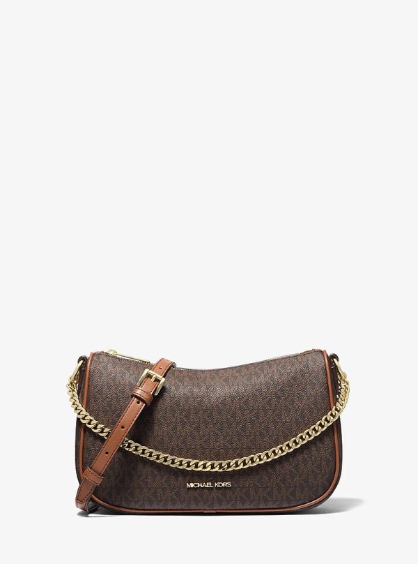 Michael Kors Carmela Medium Signature Logo Convertible Crossbody Bag