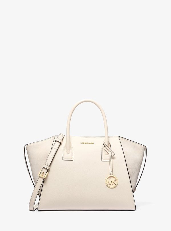 Michael Kors Avril Large Leather and Suede Satchel