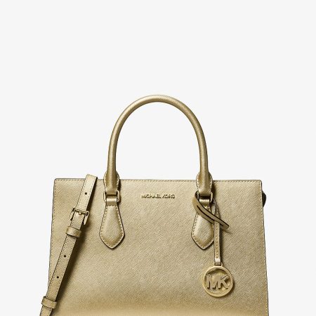 Michael Kors Sheila Medium Metallic Satchel