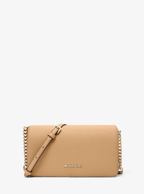 Michael Kors Jet Set Travel Medium Pebbled Leather Crossbody Bag