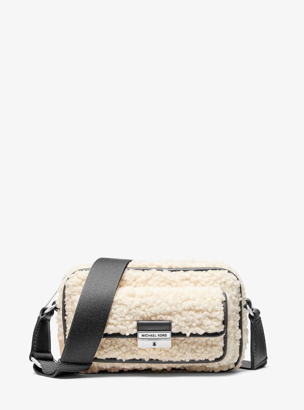 Michael Kors Bradshaw Extra-Small Faux Shearling Camera Crossbody Bag