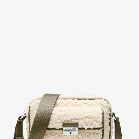 Michael Kors Bradshaw Extra-Small Faux Shearling Camera Crossbody Bag