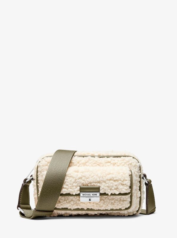 Michael Kors Bradshaw Extra-Small Faux Shearling Camera Crossbody Bag