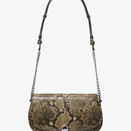 Michael Kors Mila Medium Snake Embossed Messenger Bag