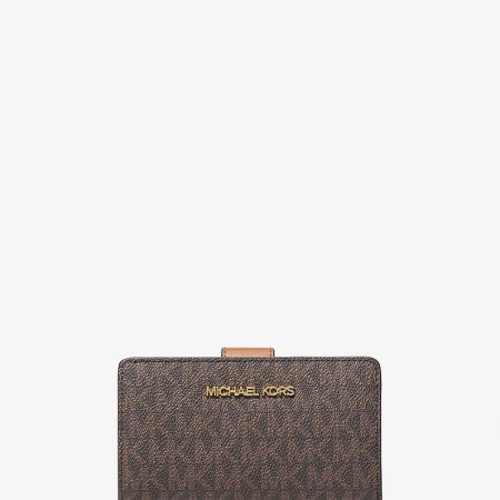 Michael Kors Medium Signature Logo Wallet Brown - Preorder
