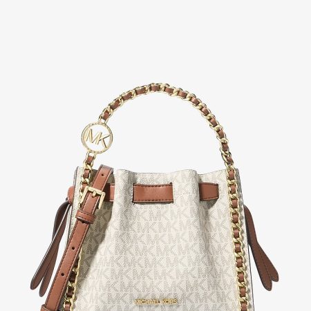 Michael Kors Mina Small Signature Logo Chain Crossbody Bag
