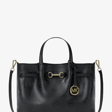 Michael Kors Carson Medium Logo Debossed Satchel