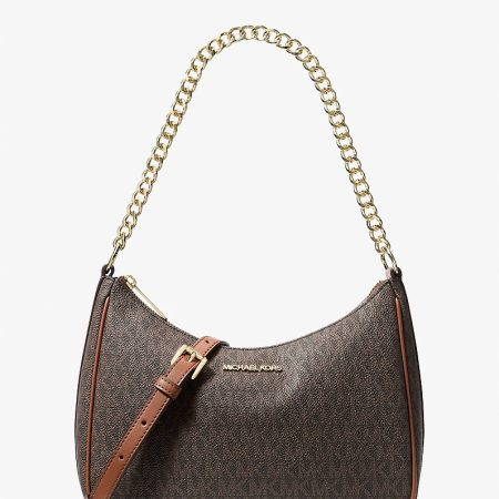 Michael Kors Jet Set Travel Large Signature Logo Convertible Crossbody Bag