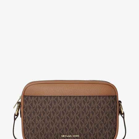 Michael Kors Jet Set Travel Large Signature logo Camera Crossbody Bag