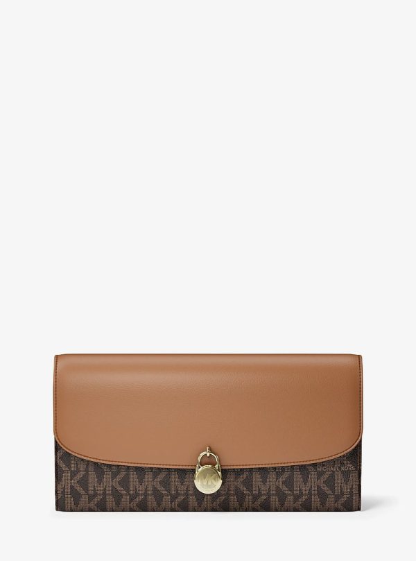 Michael Kors Hamilton Large Signature Logo Continental Wallet