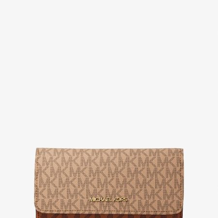 Michael Kors Jet Set Large Signature Logo Tri-Fold Wallet