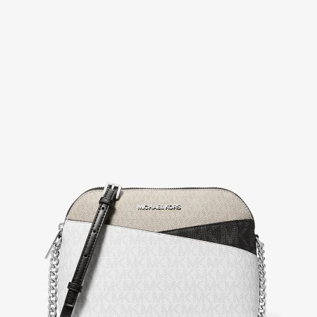 Michael Kors Jet Set Travel Color-Block Signature Logo Crossbody Bag