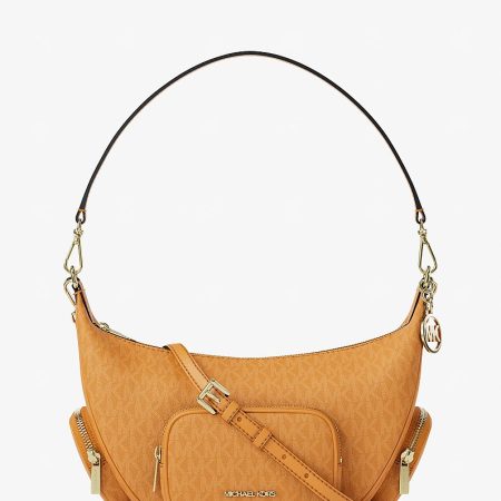 Michael Kors Merritt Medium Signature Logo Convertible Shoulder Bag