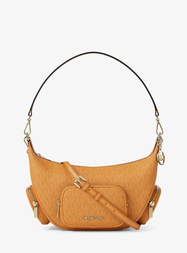 Michael Kors Merritt Medium Signature Logo Convertible Shoulder Bag