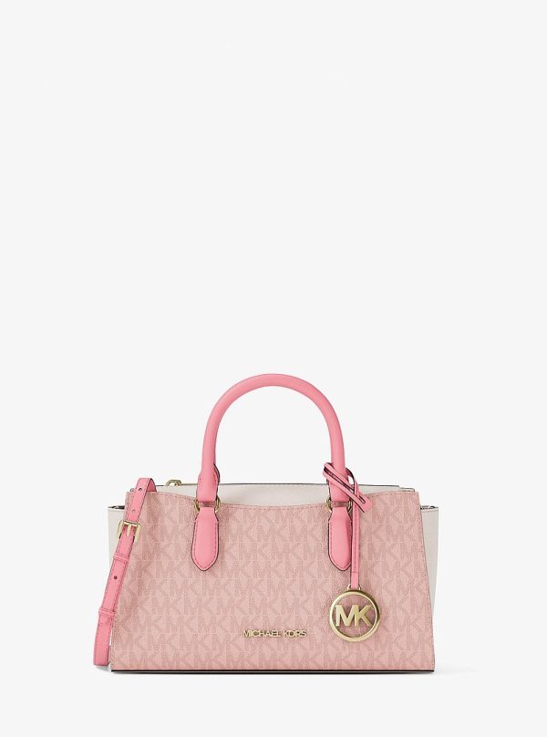 Michael Kors Arden Small Color-Block Signature Logo Messenger Bag
