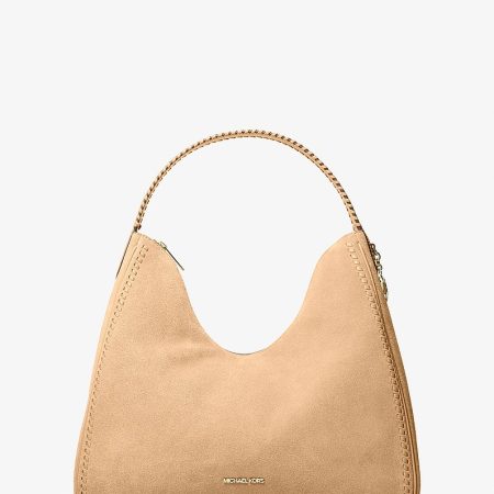 Michael Kors Nayla Medium Suede Hobo Shoulder Bag