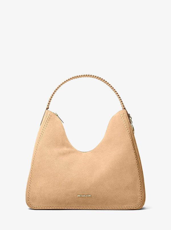 Michael Kors Nayla Medium Suede Hobo Shoulder Bag