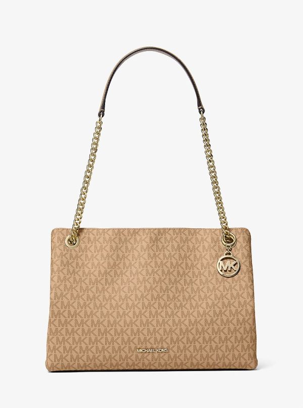 Michael Kors Christina Medium Signature Logo Messenger Bag