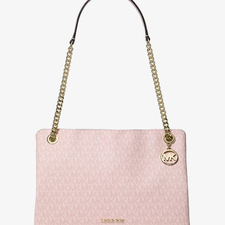 Michael Kors Christina Medium Signature Logo Messenger Bag
